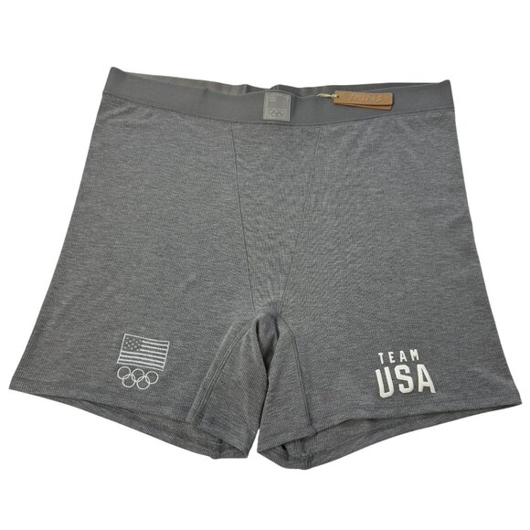 SKIMS Soft Lounge Tank Top + Boxer Short Set Team USA  Heather Gray 3X - Picture 4 of 13